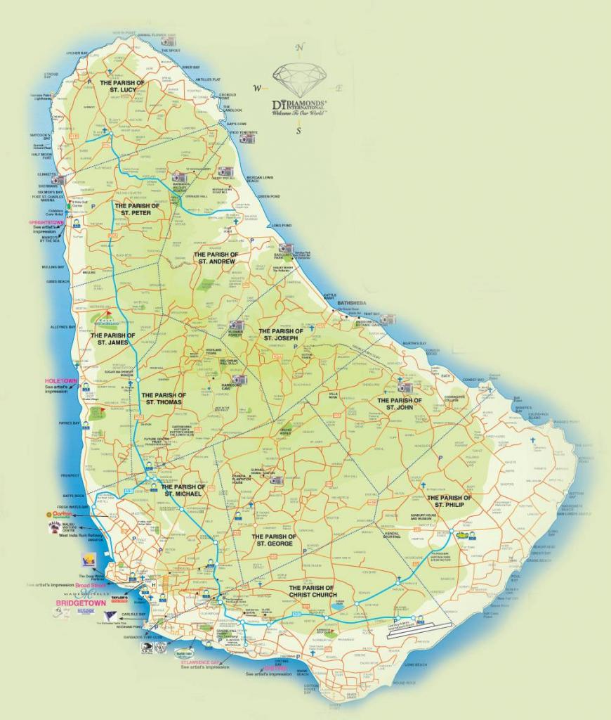 Large Bridgetown Maps For Free Download And Print | High-Resolution inside Printable Map Of Barbados