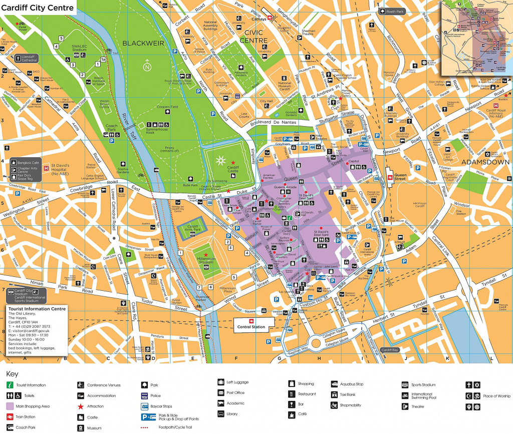 Large Cardiff Maps For Free Download And Print | High-Resolution And within Printable Map Of Cardiff