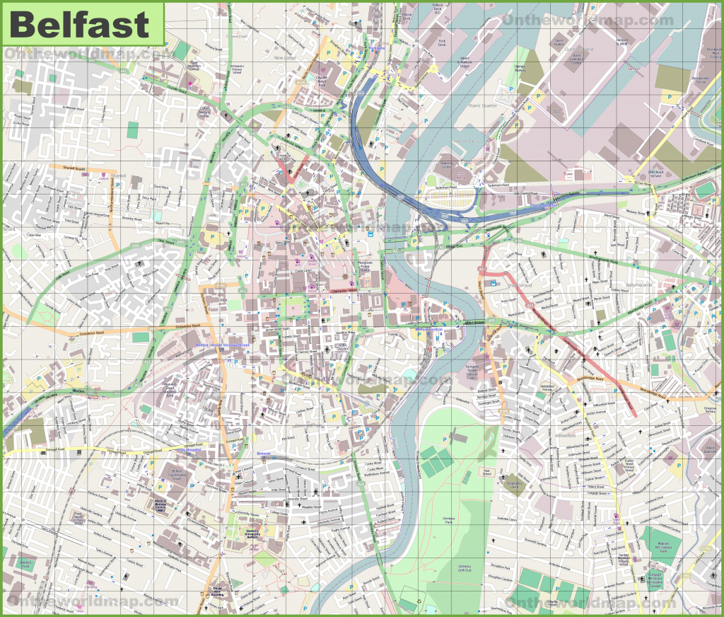 Large Detailed Map Of Belfast regarding Belfast City Map Printable