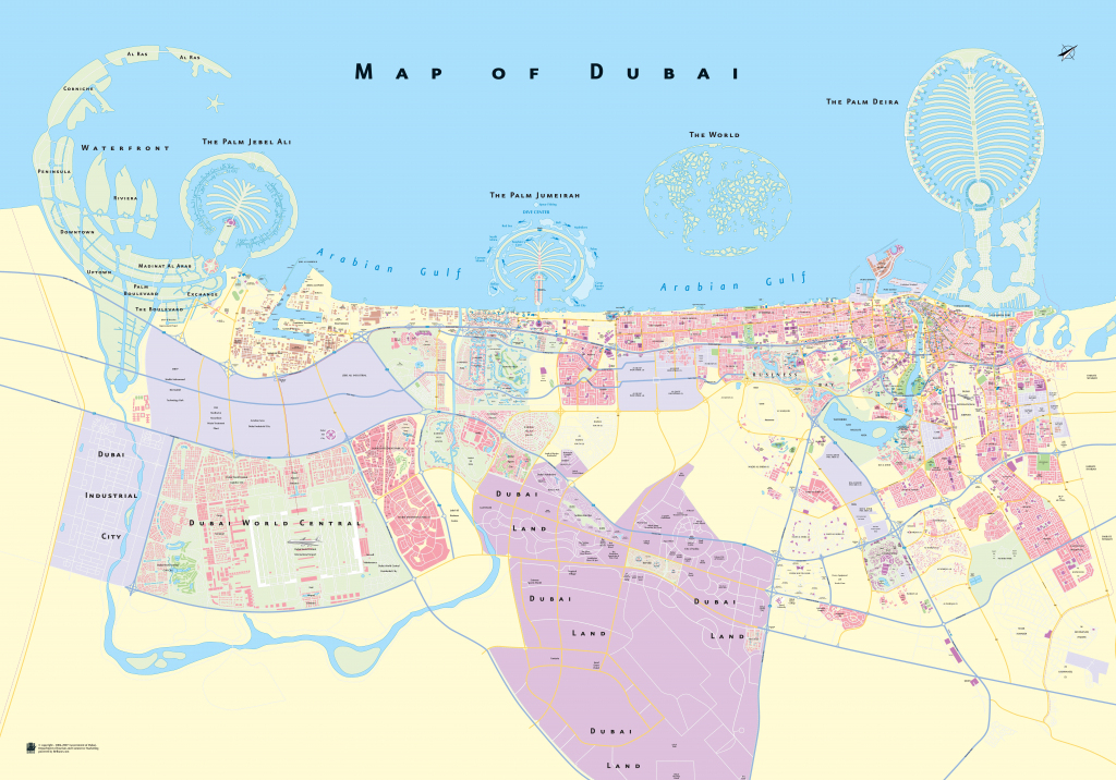 Large Detailed Map Of Dubai inside Printable Map Of Dubai