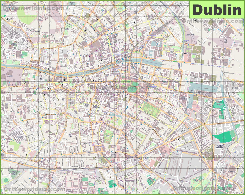 Large Detailed Map Of Dublin with regard to Printable Map Of Dublin