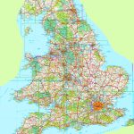 Large Detailed Map Of England Throughout Printable Map Of England With Towns And Cities