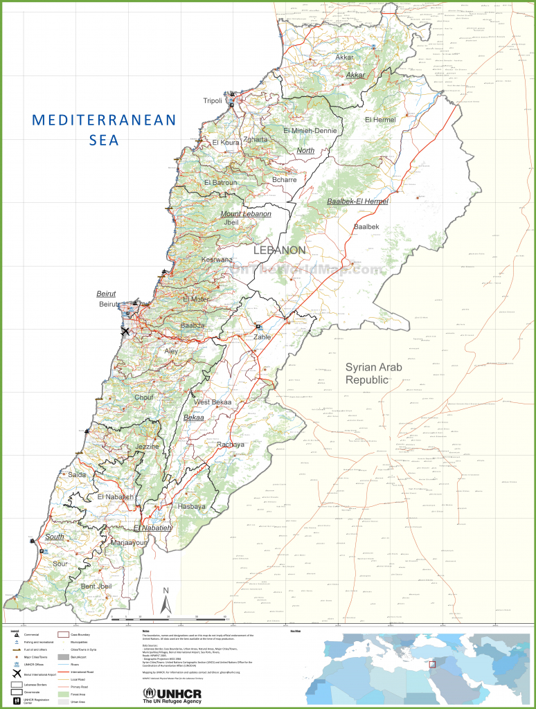 Large Detailed Map Of Lebanon intended for Printable Map Of Lebanon