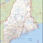Large Detailed Map Of Maine With Cities And Towns Regarding Maine State Map Printable