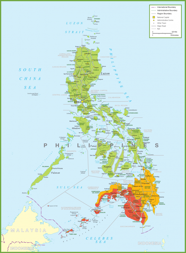 Large Detailed Map Of Philippines regarding Printable Map Of The Philippines