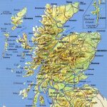 Large Detailed Map Of Scotland With Relief, Roads, Major Cities And Throughout Detailed Map Of Scotland Printable