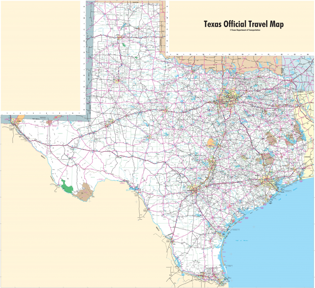 Large Detailed Map Of Texas With Cities And Towns for Printable Texas Road Map