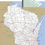 Large Detailed Map Of Wisconsin With Cities And Towns With Regard To Wisconsin Road Map Printable