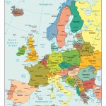 Large Detailed Political Map Of Europe With All Capitals And Major Pertaining To Europe Map With Cities Printable