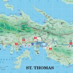 Large Detailed Road And Tourist Map Of St. Thomas U.s. Virgin Regarding Printable Map Of St John Usvi