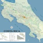 Large Detailed Road Map Of Costa Rica Regarding Printable Map Of Costa Rica