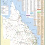 Large Detailed Road Map Of Queensland With Regard To Printable Map Of Queensland
