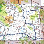 Large Detailed Roads And Highways Map Of Wyoming State With National For Printable Map Of Wyoming