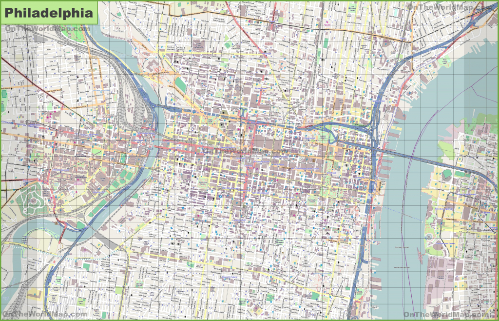Large Detailed Street Map Of Philadelphia throughout Printable Map Of Philadelphia