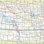 Large Detailed Tourist Map Of North Dakota With Cities And Towns Inside Printable Map Of North Dakota