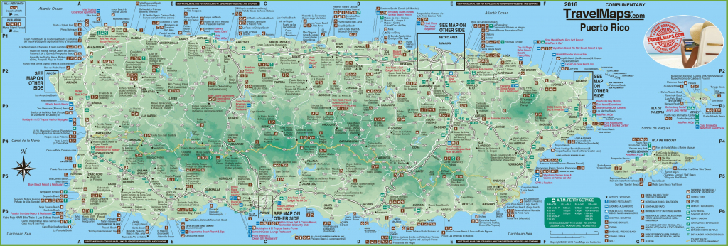 Large Detailed Tourist Map Of Puerto Rico With Cities And Towns inside Printable Map Of Puerto Rico