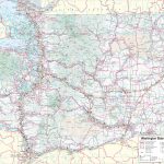 Large Detailed Tourist Map Of Washington With Cities And Towns Intended For Washington State Road Map Printable