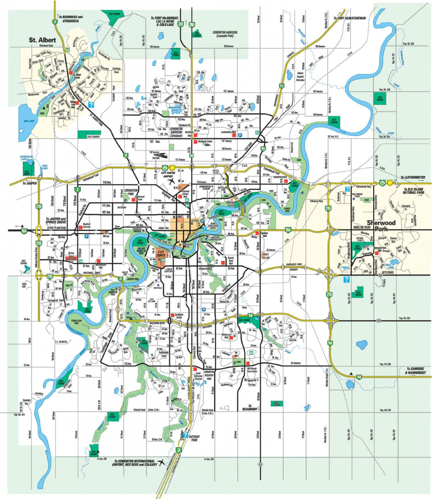 Large Edmonton Maps For Free Download And Print | High-Resolution with regard to Printable Alberta Road Map