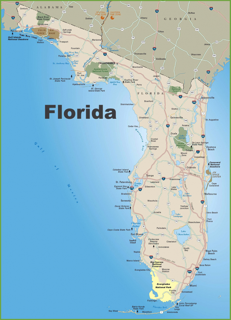 Large Florida Maps For Free Download And Print | High-Resolution And in Florida County Map Printable