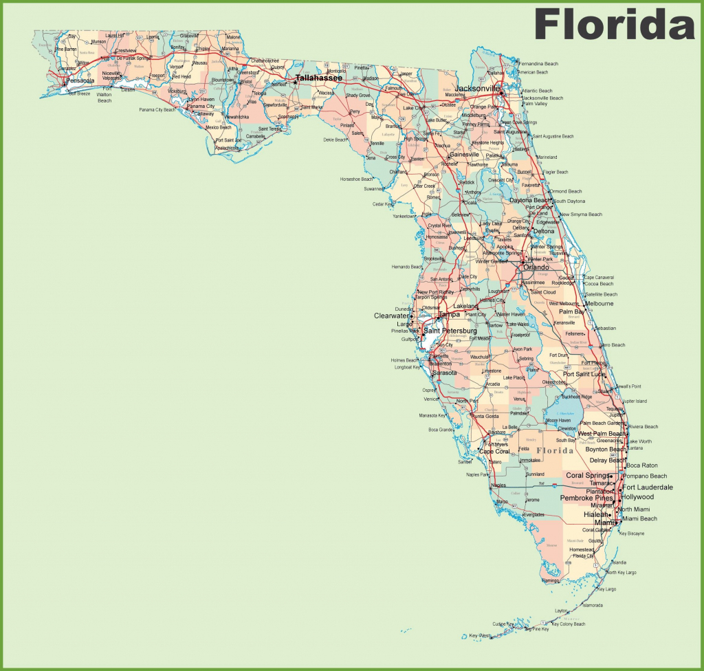 Large Florida Maps For Free Download And Print | High-Resolution And regarding Printable Map Of Florida Cities