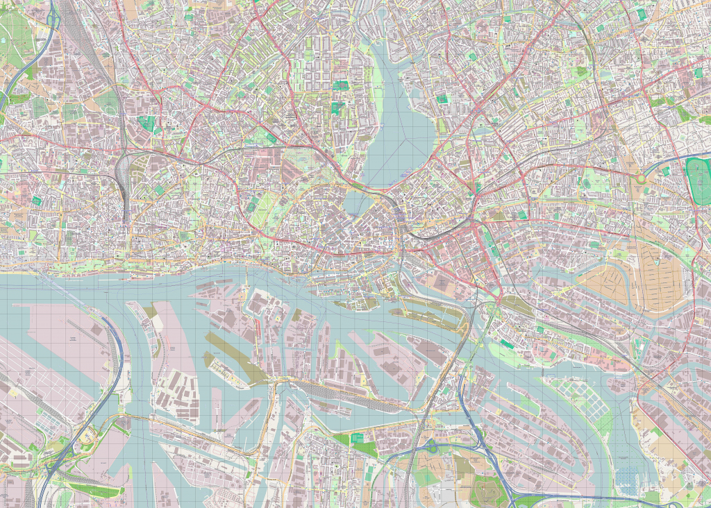 Large Hamburg Maps For Free Download And Print | High-Resolution And within Printable Map Of Hamburg