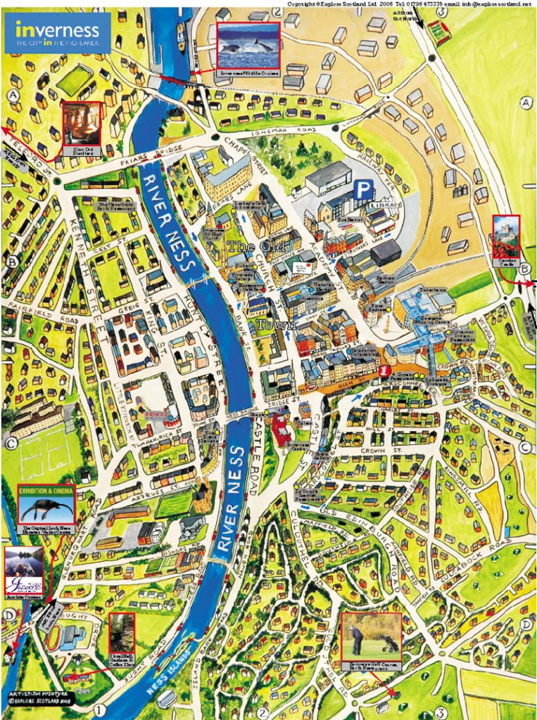 Large Inverness Maps For Free Download And Print | High-Resolution within Printable Street Map Of Harrogate Town Centre