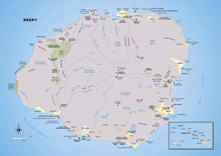 Large Kauai Island Maps For Free Download And Print | High for Large ...