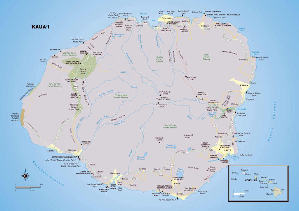Large Kauai Island Maps For Free Download And Print | High within Printable Map Of Kauai Hawaii