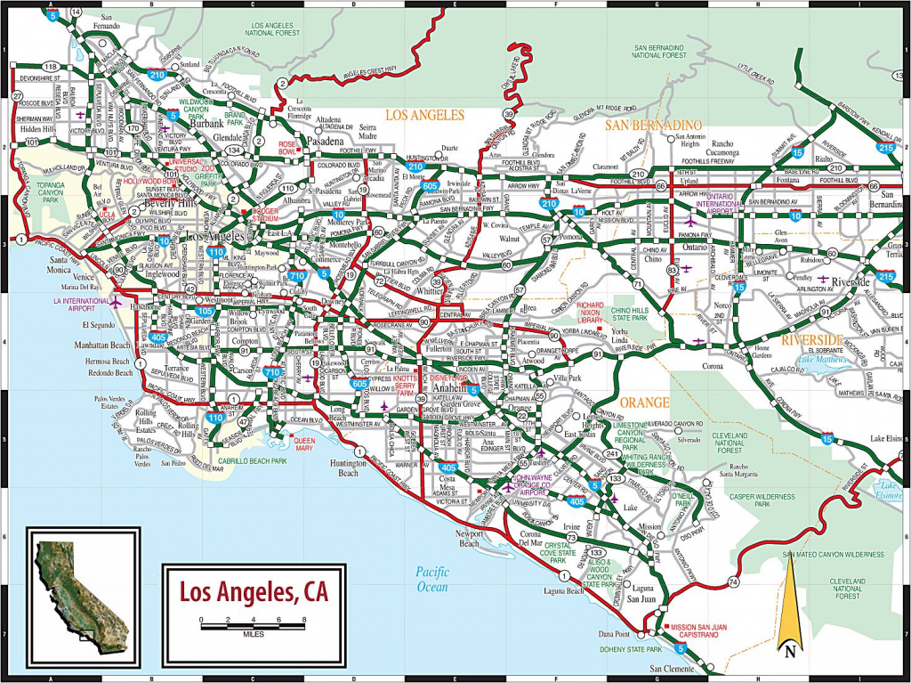 Large Los Angeles Maps For Free Download And Print | High-Resolution inside Printable Map Of Los Angeles County