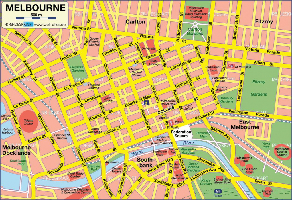 Large Melbourne Maps For Free Download And Print | High-Resolution in Printable Map Of Melbourne