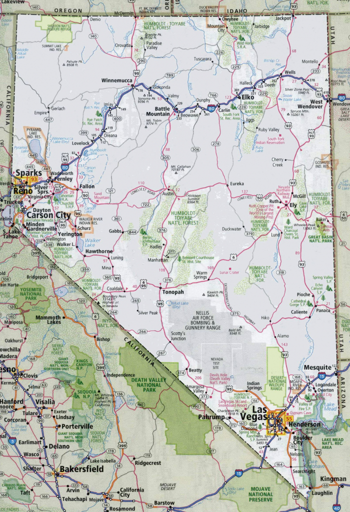 Large Nevada Maps For Free Download And Print | High-Resolution And for Printable Map Of Nevada