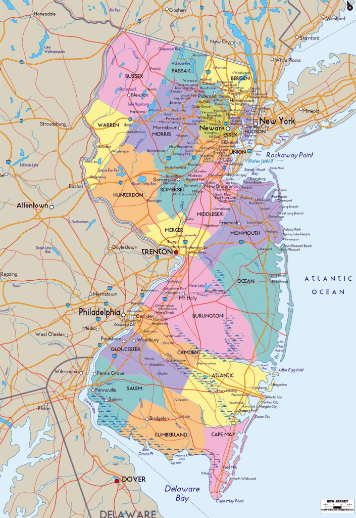 Large New Jersey State Maps For Free Download And Print | High inside Printable Map Of New Jersey