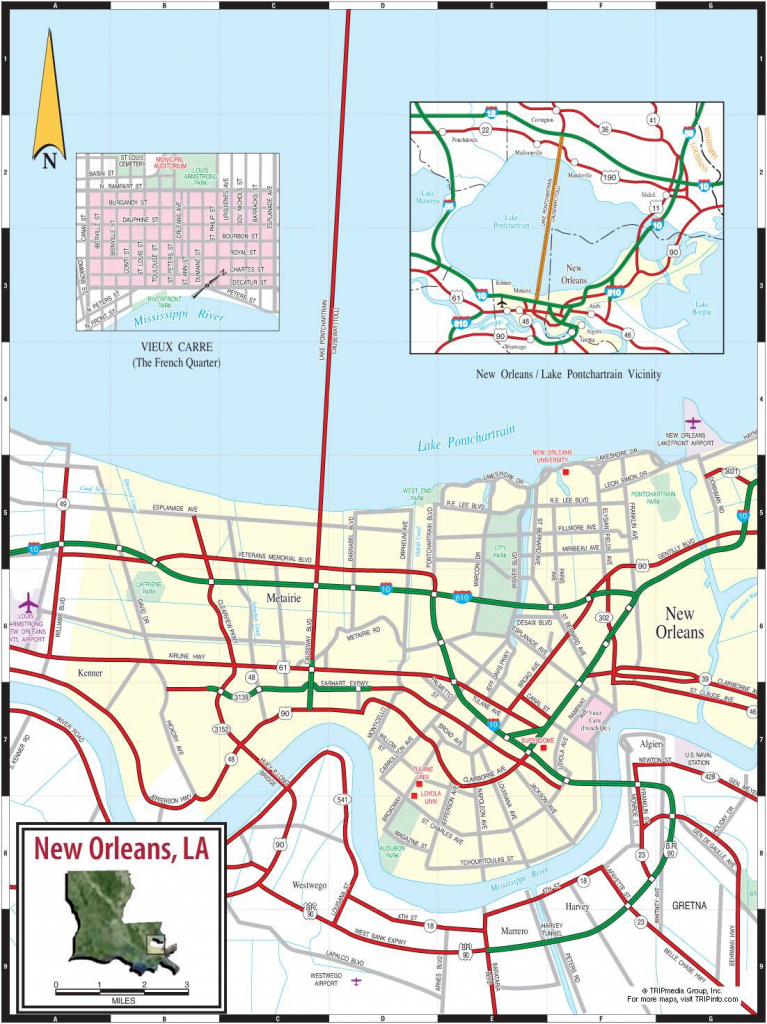 Large New Orleans Maps For Free Download And Print | High-Resolution throughout Printable Walking Map Of New Orleans