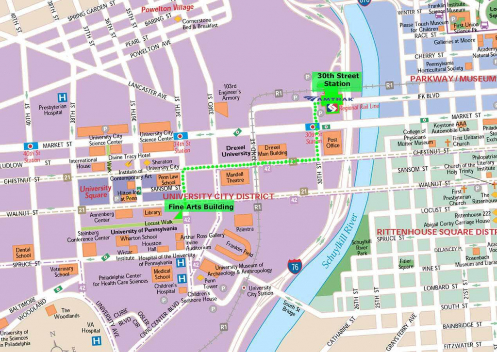 Large Philadelphia Maps For Free Download And Print | High inside Philadelphia Street Map Printable