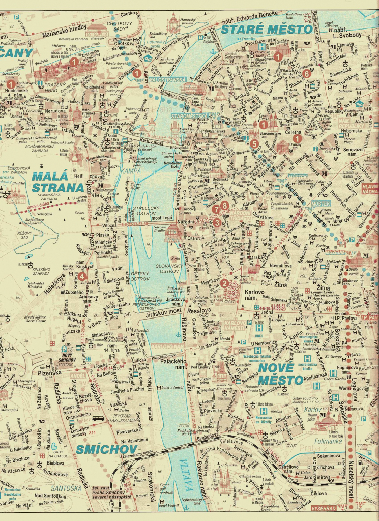 Large Prague Maps For Free Download And Print | High-Resolution And in Printable Map Of Prague City Centre