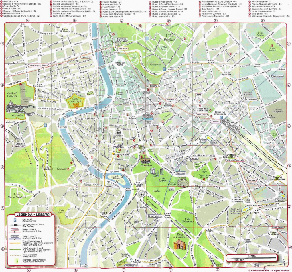 Large Rome Maps For Free Download And Print | High-Resolution And intended for Rome City Map Printable