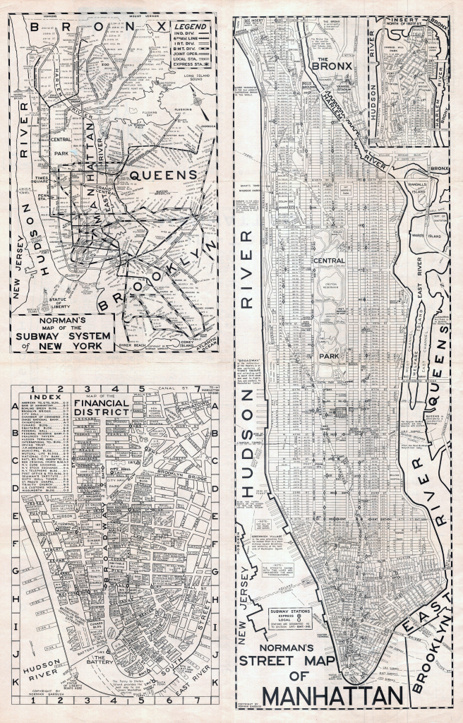 Large Scaled Printable Old Street Map Of Manhattan, New York City within Printable New York Street Map