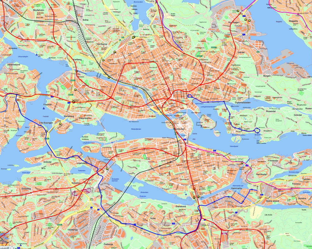 Large Stockholm Maps For Free Download And Print | High-Resolution with Printable Map Of Stockholm