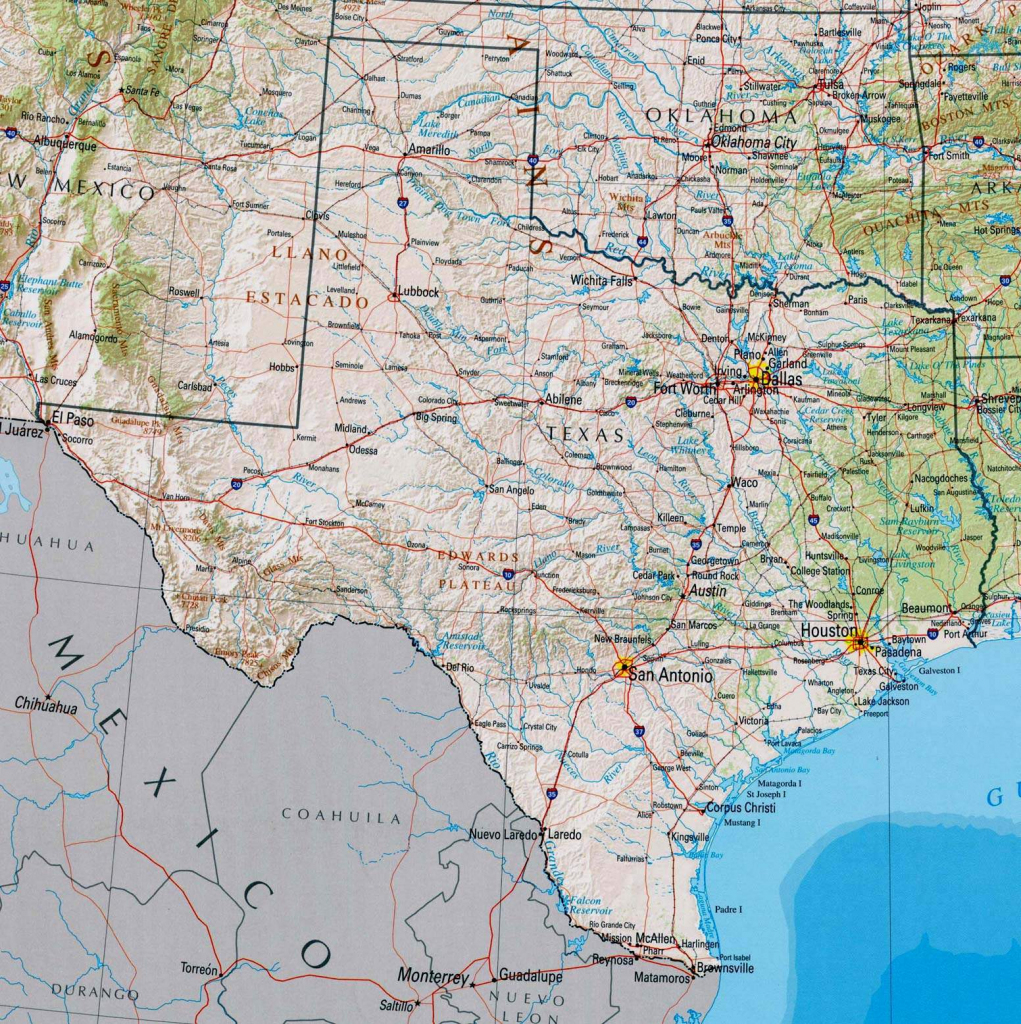 Large Texas Maps For Free Download And Print | High-Resolution And within Free Printable Map Of Texas