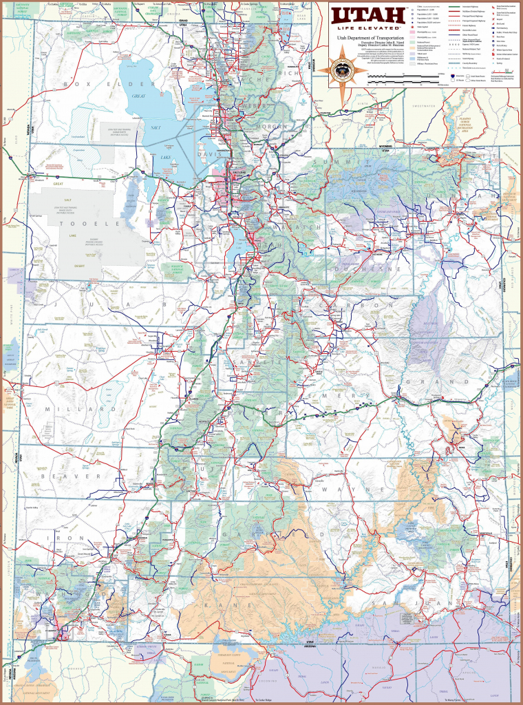 Large Utah Maps For Free Download And Print | High-Resolution And inside Printable Map Of Utah