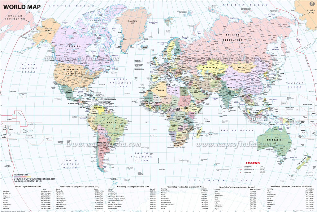 Large World Map Image intended for Large Printable World Map With Country Names