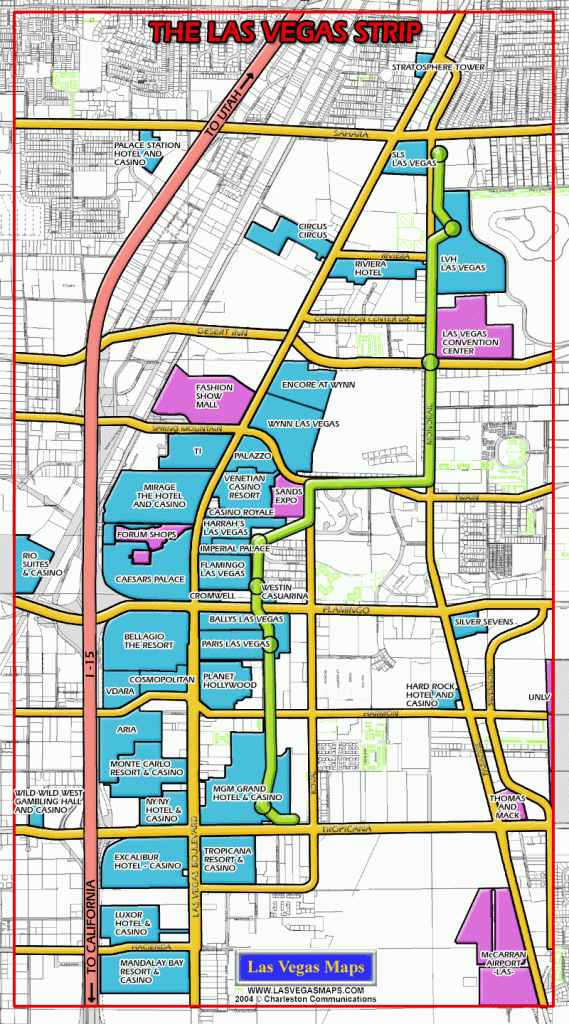 Las Vegas Maps - Las Vegas Strip Map inside Printable Map Of Vegas Strip 2017