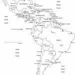 Latin America Printable, Blank Map, South America, Brazil With Blank Map Of Central And South America Printable