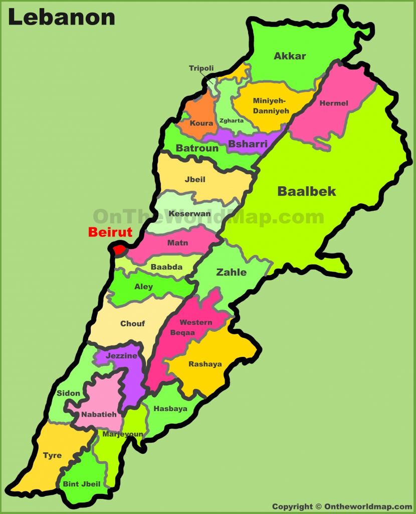 Lebanon Maps | Maps Of Lebanon regarding Printable Map Of Lebanon