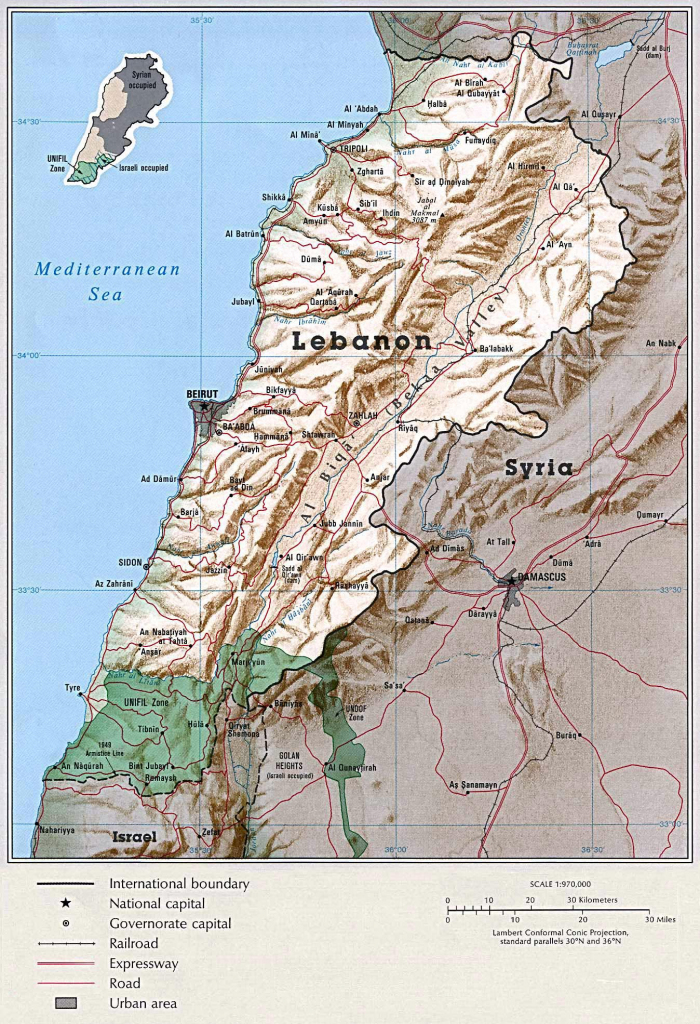 Lebanon Maps | Printable Maps Of Lebanon For Download regarding Printable Map Of Lebanon