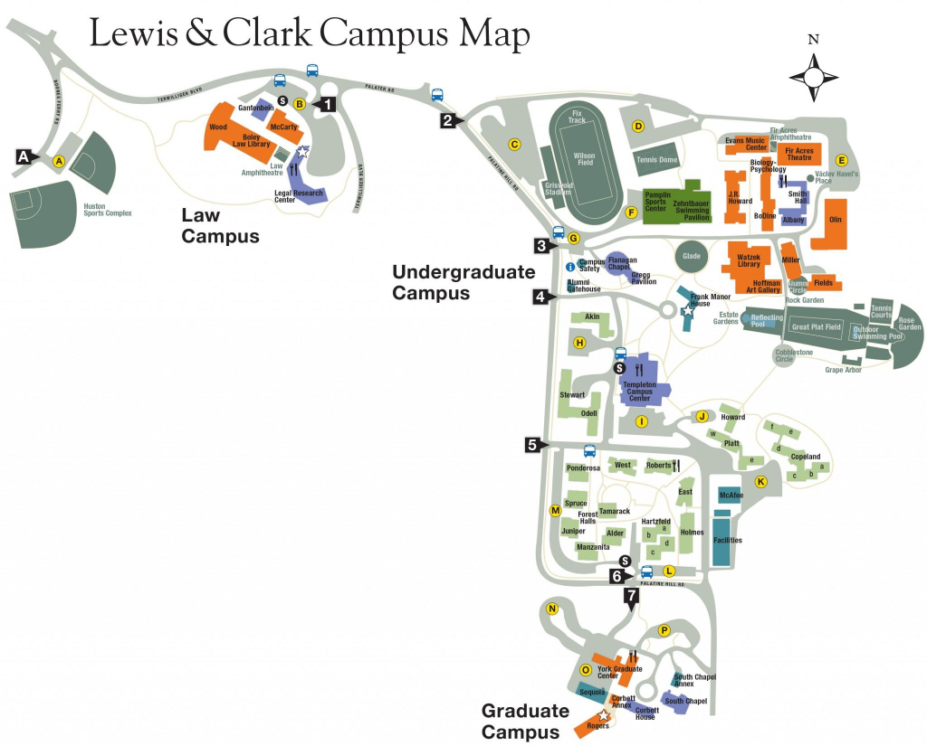 Lewis And Clark College Map - Map Of Lewis And Clark College (Oregon throughout Lewis And Clark Printable Map