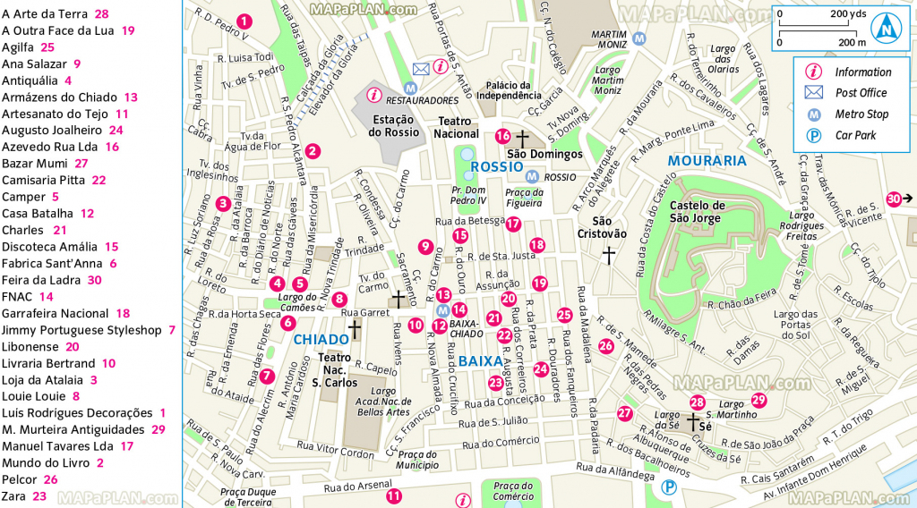 Lisbon Maps - Top Tourist Attractions - Free, Printable City Street Map within Lisbon Tourist Map Printable