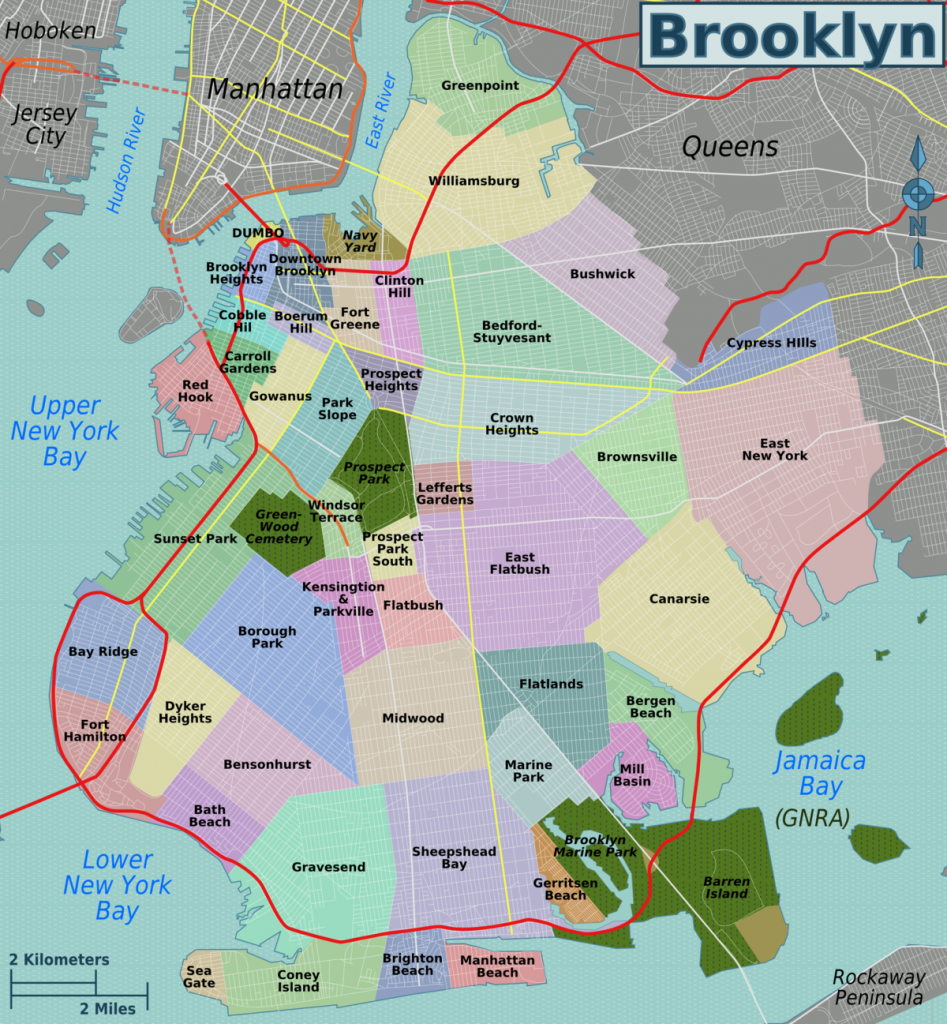 List Of Brooklyn Neighborhoods - Wikipedia pertaining to Printable Map Of Brooklyn Ny Neighborhoods