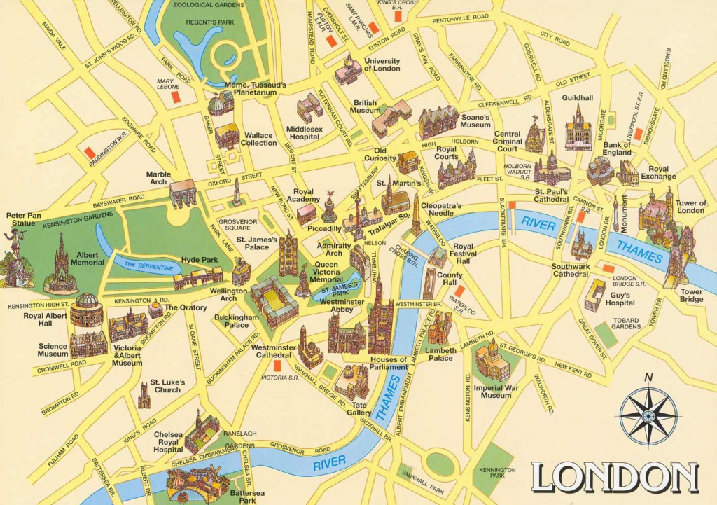 London Attractions Map Pdf - Free Printable Tourist Map London in London Tourist Map Printable