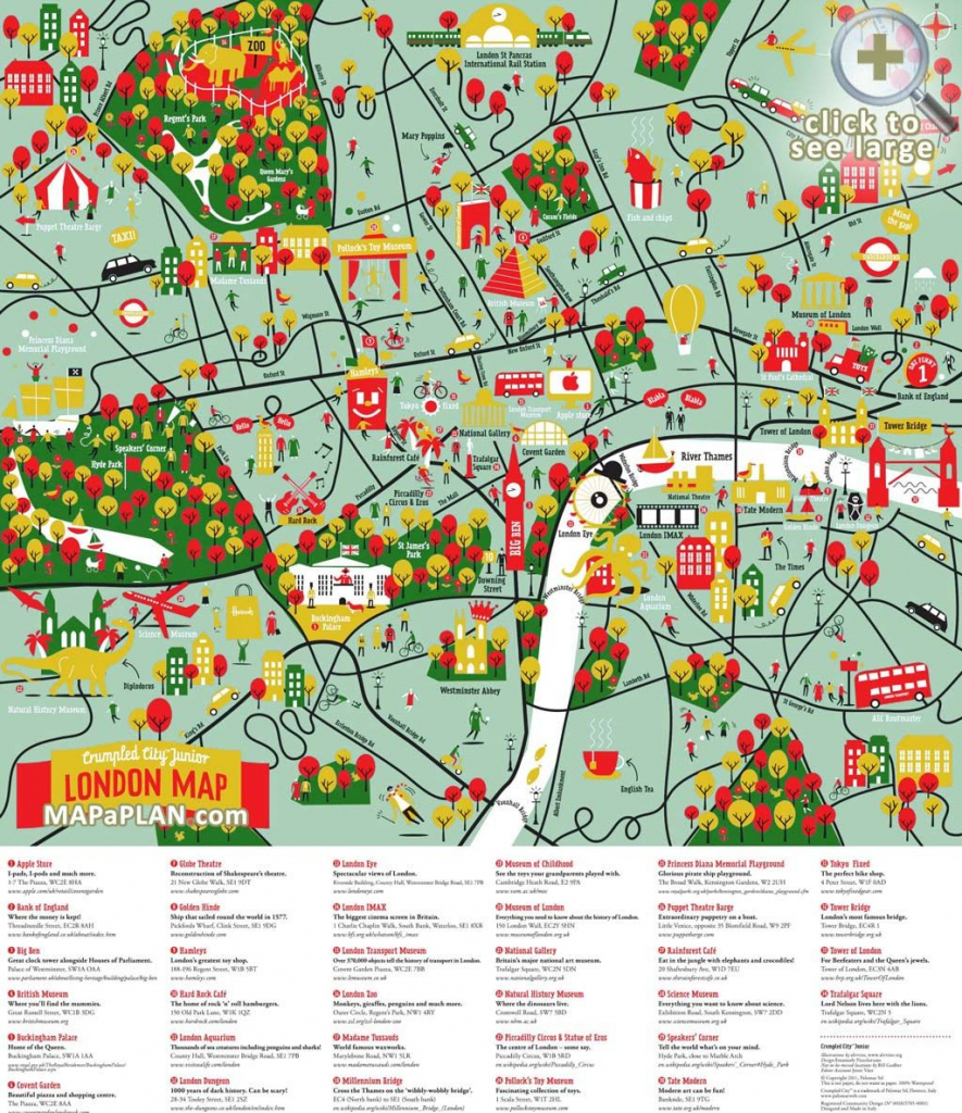 London Maps - Top Tourist Attractions - Free, Printable City Maps intended for Free Printable City Maps